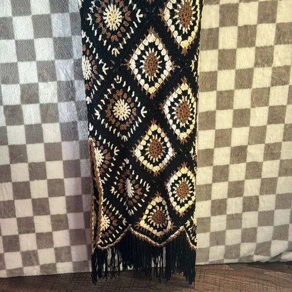 Elan Crochet Maxi Tank Top Strap Swim Cover Up Dress Floor Length Size M/Medium - Picture 3 of 12